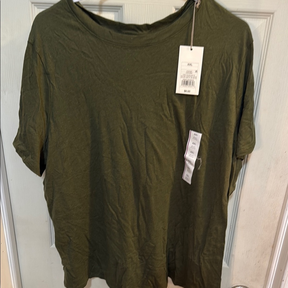 A New Day Green Relaxed Short Sleeve Tee